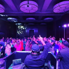 A view from my console at a large corporate party at the Taj Chia Kutir. I am comfortable managing large crowds and creating a dynamic atmosphere for upscale events.