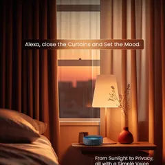 From bright sunlight to cozy privacy in seconds. Here, a simple voice command to Alexa closes the curtains and sets a relaxing mood, showcasing how I automate more than just lights.
