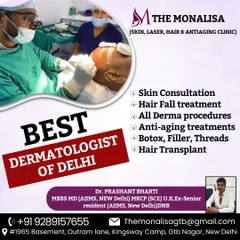 Dr. Prashant Bharti is another one of our leading dermatologists with an MBBS and MD from AIIMS. He specializes in a full range of derma procedures, from skin consultations to advanced anti-aging treatments.