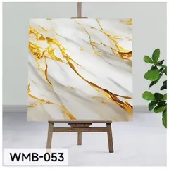 A sample of my white marble design (WMB-053) with rich gold veining. This classic look adds timeless elegance to any space.