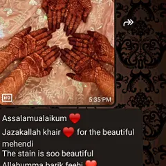 "The stain is soo beautiful." Messages like this are my biggest motivation. So happy this client loved her beautiful mehndi.