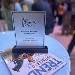A proud moment, with the award for Residential Apartment Design Mastery from Dcode Design Ikons. This recognition fuels my passion and reinforces my commitment to creating exceptional living spaces.
