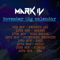An example of a past gig calendar. As you can see, I'm constantly playing at top venues and private events, keeping my skills sharp and my music fresh.