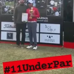 I am incredibly proud of our 12-year-old student, Chaitanya, on his fantastic victory, finishing 11 under par. This is a testament to his hard work and our academy's training program.