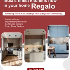 We bring India's finest kitchens to your home by blending world-class design with everyday functionality. This ad highlights our premium finishes, durable engineering, and smart storage designs.