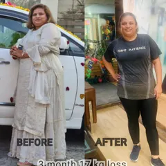 Another amazing success story. This client was dedicated and dropped 17 kg in just 3 months with my personal coaching. I am so proud of her journey from feeling unsure to becoming confident and strong.