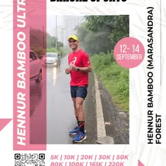 Escape the city and run wild with us at the Hennur Bamboo Ultra. This trail race offers everything from a 5K fun run to a 220K ultra challenge, set in the beautiful Hennur Bamboo Forest.