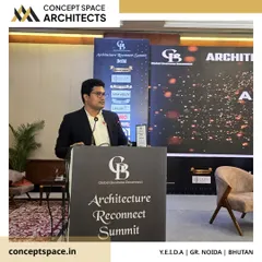 Our Principal Architect, Saleem Khan, speaking at the Architecture Reconnect Summit. He shared insights on making sustainable design both affordable and accessible for modern projects.