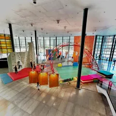 Our bright, spacious studio at the DDA Stadium in Siri Fort is the perfect place to practice. With high ceilings, professional rigging, and plenty of natural light, it's a welcoming environment for everyone.