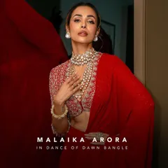 The radiant Malaika Arora embodies timeless elegance in the Dance Of Dawn Bangle. It is a joy to see my styling on women who inspire, showcasing how consciously crafted jewelry can make a powerful statement for any grand occasion.