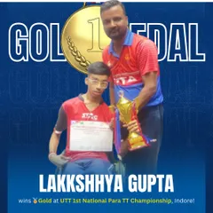Golden glory for our para table tennis champion, Lakkshhya Gupta. His victory at the UTT 1st National Para TT Championship is a win for every dreamer who dares to rise above challenges.