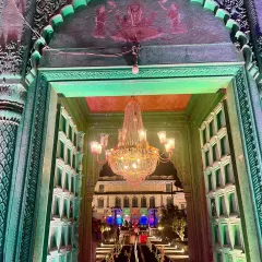 Another view of the magnificent heritage venue for my concert in Benares. The architecture and ambiance create a perfect backdrop for an evening of classical music.