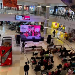 A wide shot of the She Leads event at The Galleria Mall. Being part of such an inspiring gathering of women leaders was a true privilege.