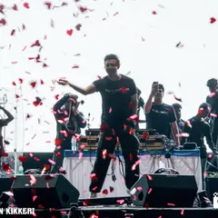 A magical moment with confetti raining down on me and the festival crowd at PES University.