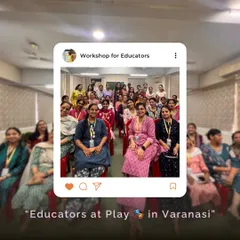 A wonderful group of educators at play during a workshop in Varanasi. My sessions for teachers are all about sharing practical, simple techniques to make any lesson more engaging and memorable through storytelling.