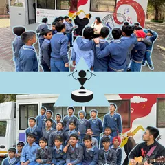 Our in-school music sessions are filled with laughter and joy. We use music to teach children about equality, love, and self-discovery, giving them a superpower to connect with the world.