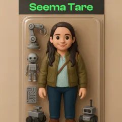 Introducing the Seema Tare action figure. This is part of our RFL Heroes series, celebrating the mentors and leaders who inspire our students every day.