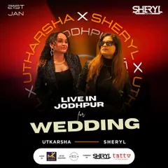 A poster for my duo performance with singer Utkarsha in Jodhpur. This combination is ideal for wedding events where you want the feel of a live concert with the endless playlist of a DJ.