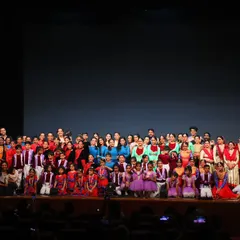 The full cast of SparkLights 2023. Over 120 students came together to present 30 different performances, celebrating a year of dance and community.