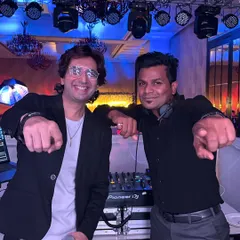 Sharing the console with one of the OGs, DJ Sanjay. Collaborations like these bring a unique energy and a diverse range of music to any event.