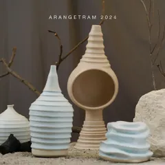 A stunning collection of wheel thrown and handbuilt forms by artist Yang. Her work, inspired by wabi sabi and imperfection, includes functional lamps and vases with organic shapes.