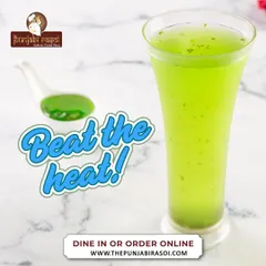 Beat the heat with our real desi coolers. This glass of Jaljeera is tangy, spicy, and incredibly refreshing on a hot day.