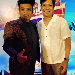 With the famous Bollywood playback singer Shaan after my performance at the "Chhota Bheem" movie event. It's always a pleasure to entertain fellow artists.