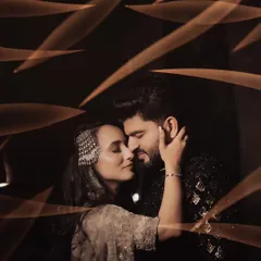 Love is found in the quiet moments. I use creative lighting and composition to create intimate couple portraits that feel like a scene from a movie. This portrait of Manya and Bharat captures the gentle connection and romance that defines their bond.