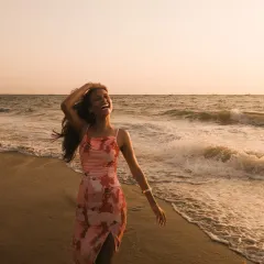 There's nothing like that golden hour glow on a Goa beach. I focus on capturing pure, unscripted joy, turning a simple walk by the sea into a beautiful memory. This is perfect for solo travelers or anyone looking to capture the feeling of freedom on their trip.