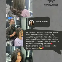 A perfect birthday glow-up for a young client. We gave her a chic, modern bob that she can flaunt with confidence. We even stayed after hours to make sure it was perfect.