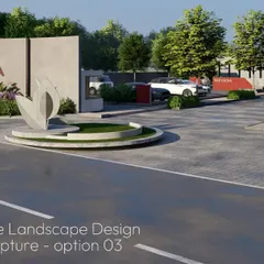 A second sculpture option for 'Nirvana', featuring a more fluid and organic form. Presenting multiple options allows for a collaborative process with the client to find the perfect artistic expression for their project.