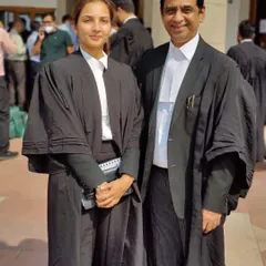 A proud moment with my senior counsel after securing a reportable judgment from the Supreme Court. This victory in a complex civil appeal is a highlight of my litigation career.