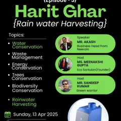 We believe in sharing knowledge. This event on rainwater harvesting was part of our "Harit Ghar" series, aimed at empowering people to make their homes more sustainable.