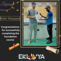Congratulations to Rohit Thirupasur for successfully finishing his foundation course. Our goal is to provide the skills and confidence needed to pursue shooting as a long term hobby or competitive sport.