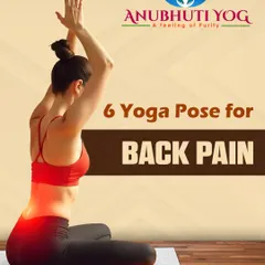 Back pain is one of the most common issues I help my clients with. This is the cover for my guide on six essential yoga poses specifically designed to strengthen the spine and provide lasting back pain relief.