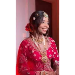 A candid moment of pure happiness. This photo shows how my makeup enhances a bride's natural joy, with a focus on skin that looks like skin.
