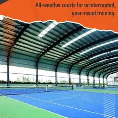 No more rain delays. Our fully covered, all-weather courts at PDCSE mean our players can train consistently throughout the year, a key factor for uninterrupted development and progress.