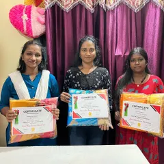 More smiling faces after a successful saree draping and box folding session. It's so rewarding to see everyone's confidence grow.