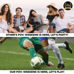 For us, weekends are for playing. This captures the spirit of our club, where the community comes together on the field for the love of the game.