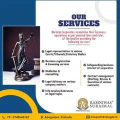 This graphic details the services we provide to help corporations streamline their business operations. From legal representation and mediation to contract management, we safeguard the business interests of our corporate clients.