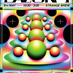 The vibrant, colorful poster for the Bazuka night in Bristol. The design hinted at the fusion of footwork, bass, and Indian flavors I brought to the set.