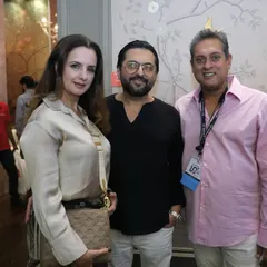 A true pleasure to welcome artist Laila Khan and Farhan Furniturewalla to our booth at India Design Mumbai. Connecting with such creative minds is always a highlight of these events.