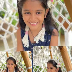 This sweet girl is all smiles wearing her off-white flowery bandana. The neutral color makes it a versatile hair accessory, and the adjustable ties ensure a comfortable fit for any child.