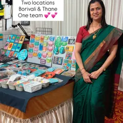 Two locations, one team! A shot from one of my exhibitions, where I managed stalls in both Borivali and Thane simultaneously.
