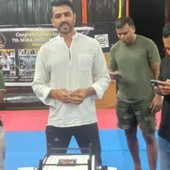 Our founder addressing the team during our anniversary event. Strong leadership and personal connection are key to the family spirit we cultivate at Fight Capital India, ensuring every child feels seen and valued.