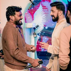 In discussion with Kiccha Sudeep sir during the Bigg Boss Season 11 grand launch. It's a collaborative process to make sure every performance is perfect.