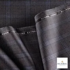 This is a Super 100's Merino Extrafine wool from Scabal London, a fabric renowned for its softness, durability, and beautiful drape. Choosing a premium fabric like this is the first step to a truly magnificent suit.