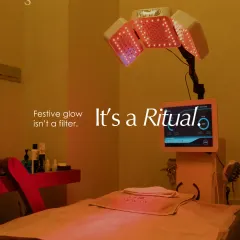 Festive glow is not a filter; it is a ritual. Our treatment room, with its advanced technology, is where real, lasting radiance is born.