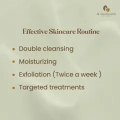 An effective skincare routine for managing adult acne is built on key principles. It includes double cleansing to remove impurities, proper moisturization to maintain the skin barrier, regular exfoliation, and the use of targeted treatments prescribed for your specific condition.