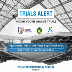 Your pathway to professional football starts here. This is an announcement for our official Indian Youth League (IYL) trials, held in association with the AIFF and KSFA. We provide direct opportunities for talented players to get scouted and compete at a national level.